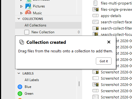Collections Drag and Drop UX