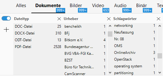 Facettenbrowser – gezielt filtern und finden