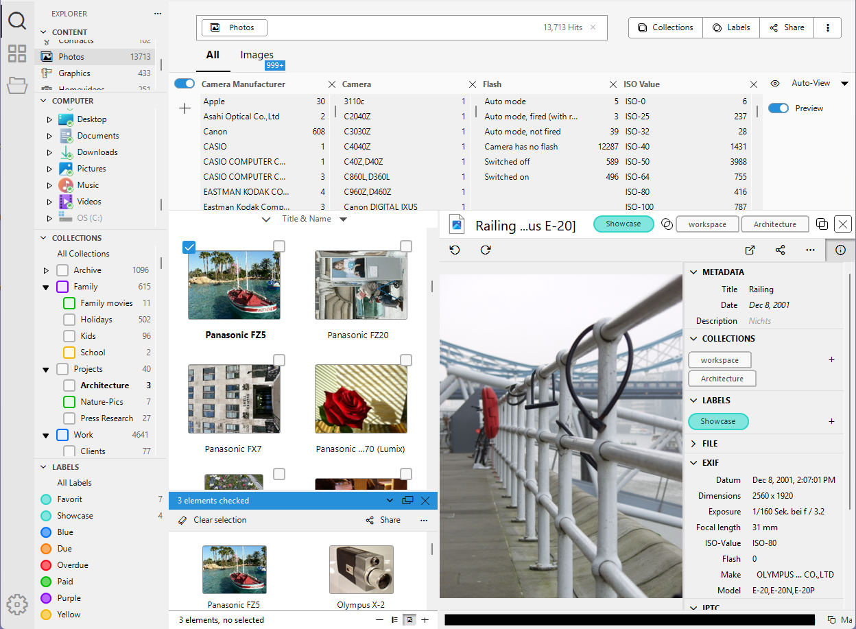 Media management screenshot